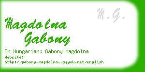 magdolna gabony business card